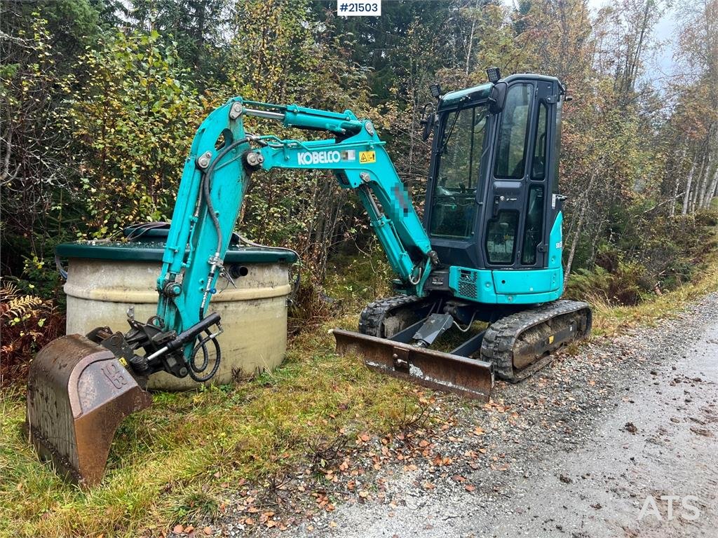 Kobelco Sk25SR-6E Excavator w/ sanding bucket, digging buc 2021 21503 Sk25SR-6E Excavator w/ sanding bucket, digging buc 2...