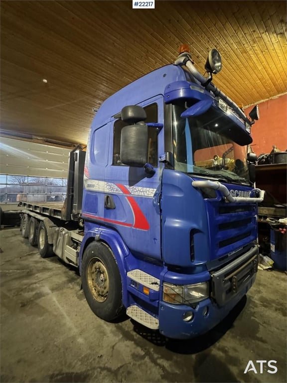 Scania R580 snow-prepared tridem hook loader with Joab ho 2005 22217 R580 snow-prepared tridem hook loader with Joab ho 20...