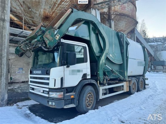 Scania P114 380 refuse compactor truck with front loader P114 380 refuse compactor truck with front loader 2004 2