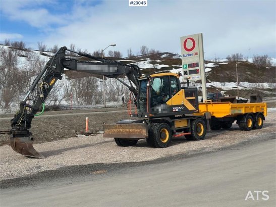 Volvo EWR150E wheeled excavator w/ GPS, trailer, 3 bucke EWR150E wheeled excavator w/ GPS, trailer, 3 bucke 2020 2 Wheeled...