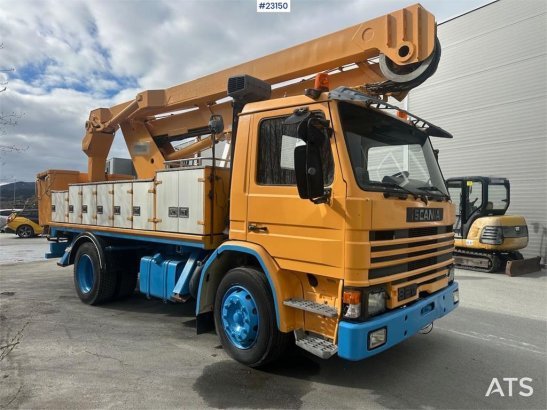Scania 82m lift truck w/ Simon cara 170 - Must see. WATCH 82m lift truck w/ Simon cara 170 - Must see. WATCH 1984 2
