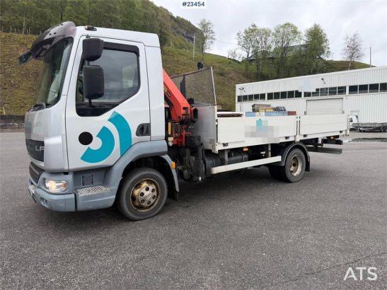 DAF 45.180 flatbed truck with low mileage and a PK4100 45.180 flatbed truck with low mileage and a PK4100 2007 2