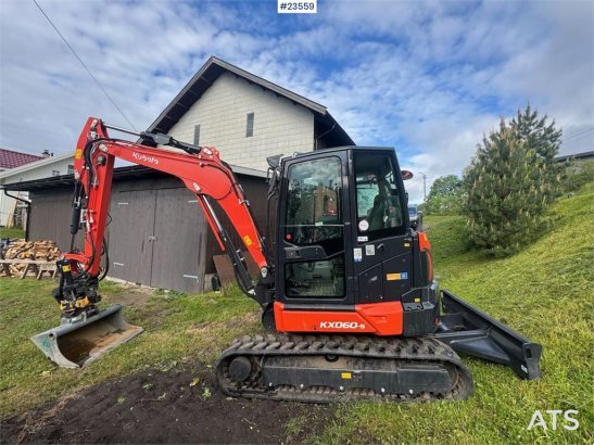 Kubota KX060-5 Beltegraver m/ 3 skuffer, rotortilt og Kly KX060-5 Beltegraver m/ 3 skuffer, rotortilt og Kly 2023 2 Crawle...