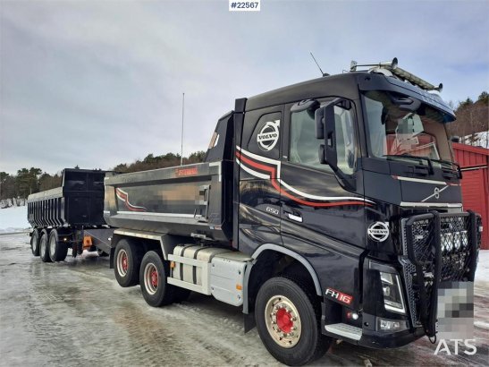 Volvo Fh16 650 6x4 Tipper Truck w/ Sørling Triple Traile 590 2018 2 Tipper trucks